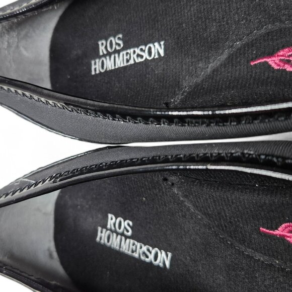 Ros Hommerson Carol Black Patent Trim Slip On Casual Comfort Flats Memory Foam 6 - Picture 10 of 10